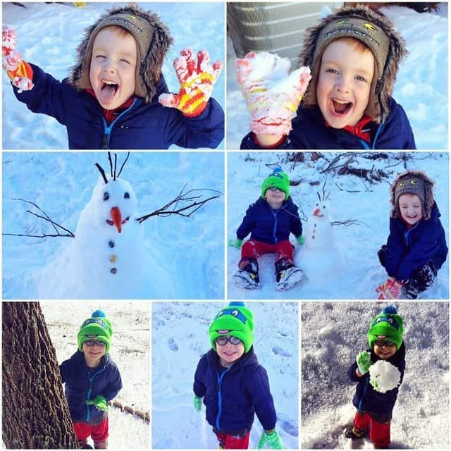 Boys Snow Fun