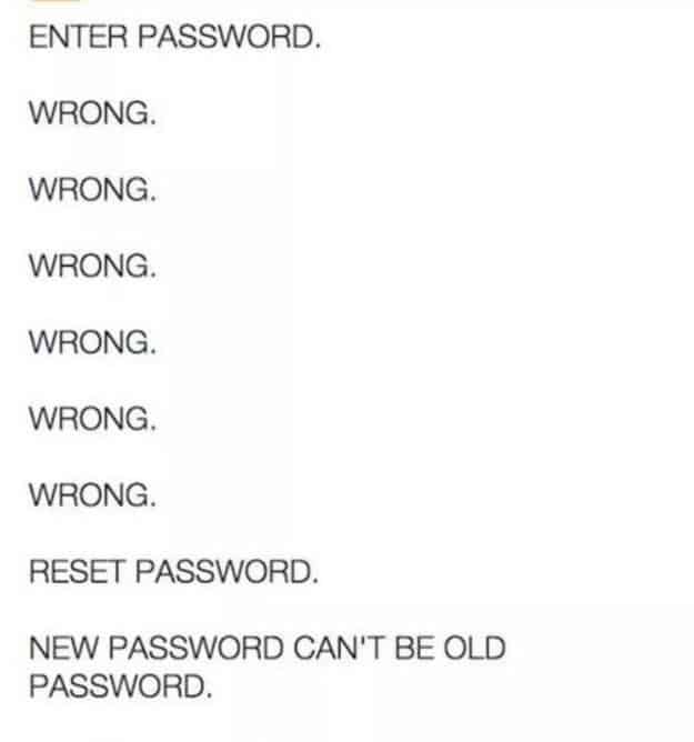 wrong password funny