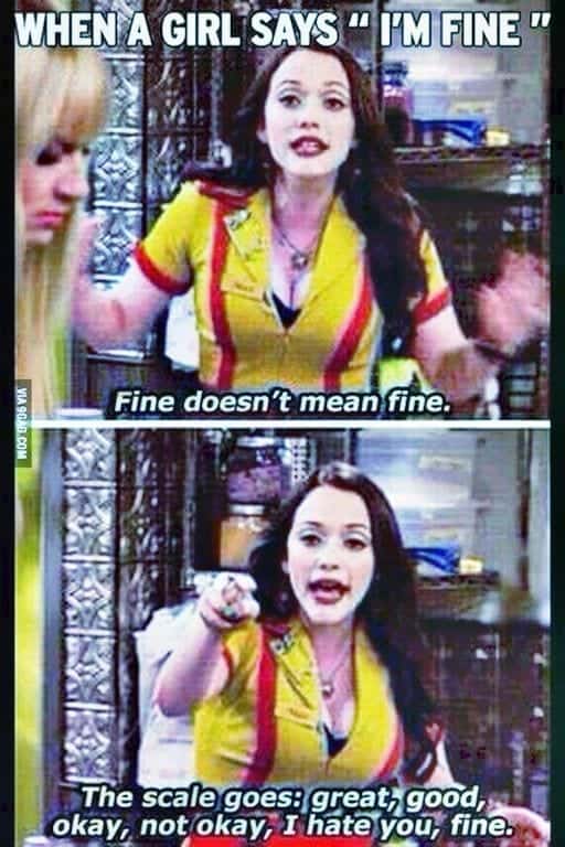 I'm fine funny