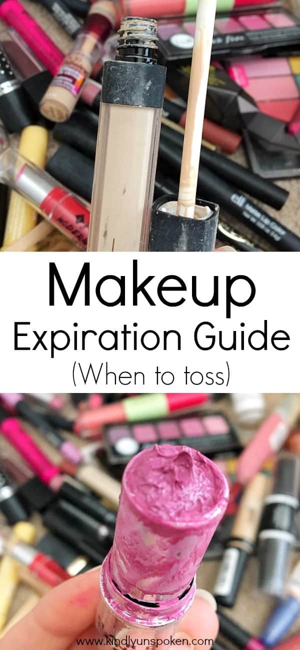 Wondering how long makeup products like foundation, lipstick, and eyeshadow is good for? Today I'm sharing a super helpful expiration guide for beauty products that will help you know exactly when to save or toss all your makeup products and tips on how to tell when products are expired.