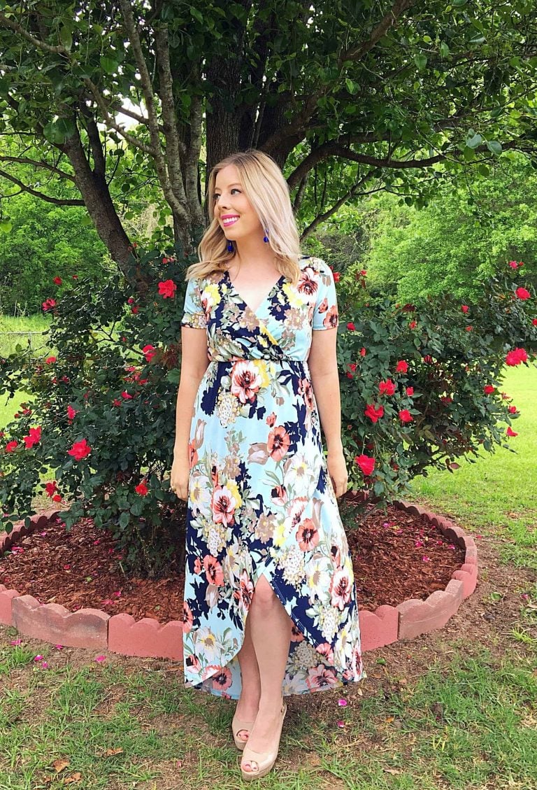Beautiful Spring Floral Maxi Dress