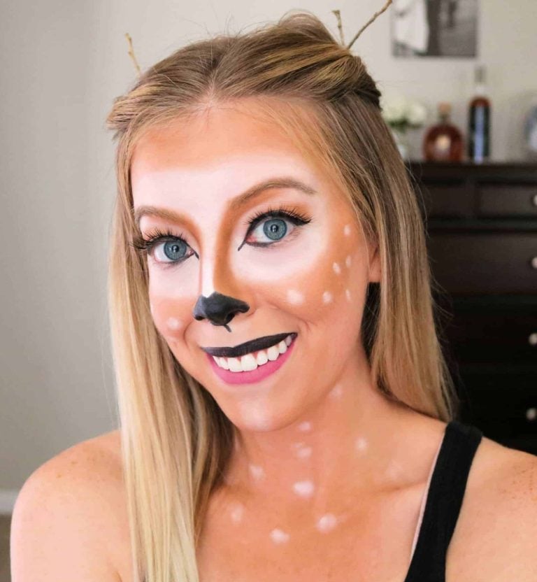 Easy Deer Makeup Halloween Tutorial