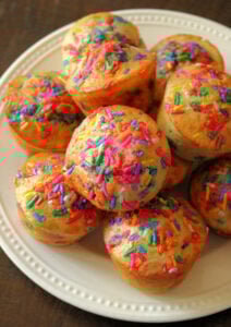 Delicious and Easy Sprinkle Birthday Cake Muffins