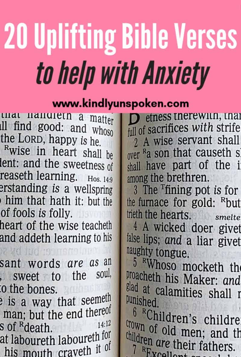 20 Encouraging Bible Verses for Anxiety and Stress - Kindly Unspoken