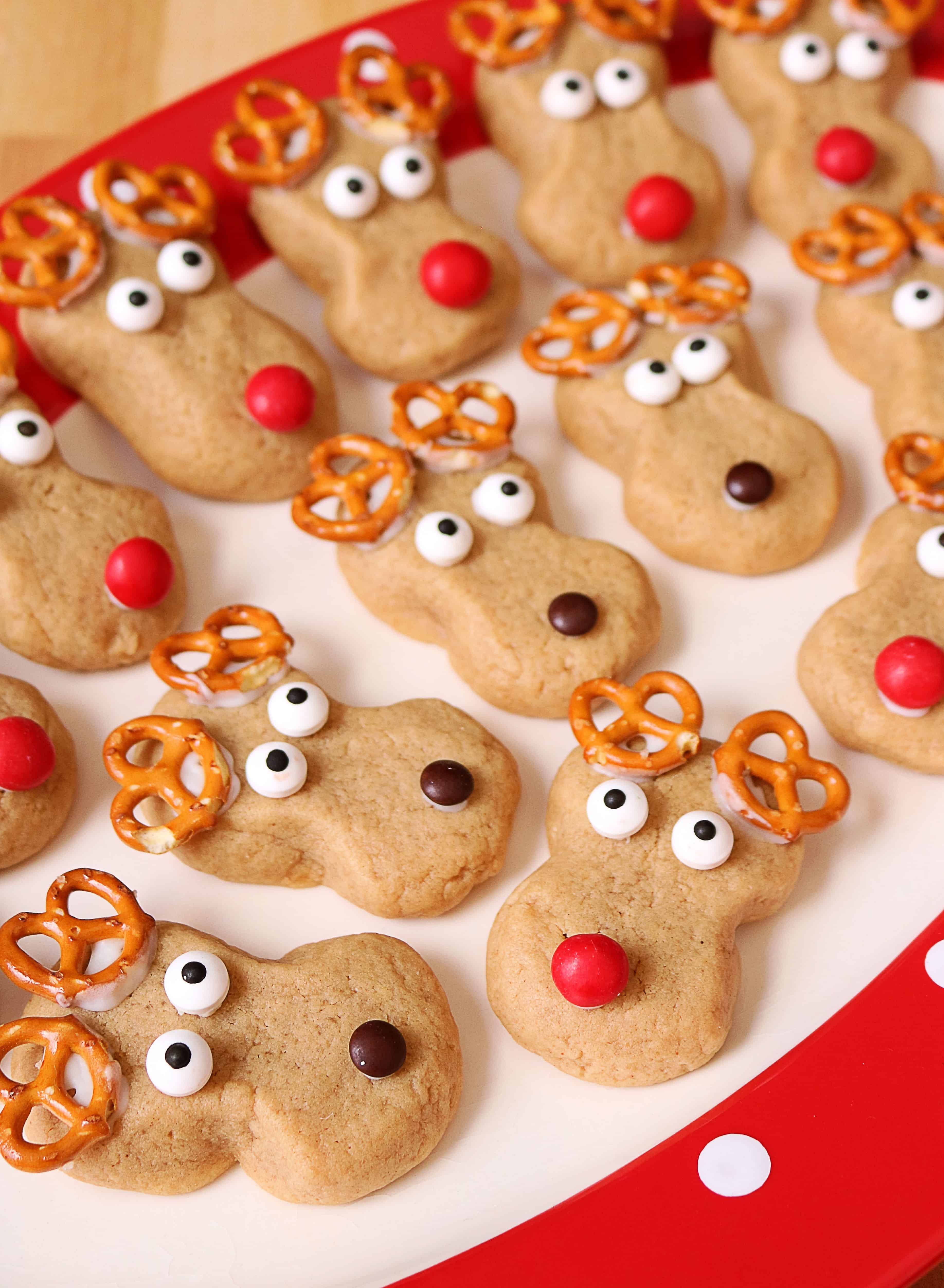 Easy Peanut Butter Reindeer Cookies Kindly Unspoken