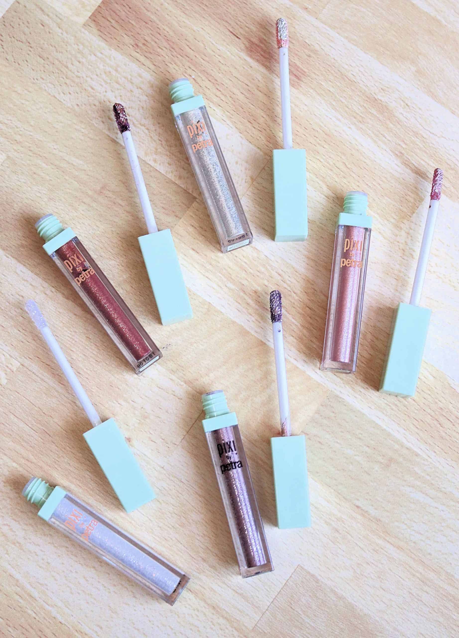 The Pixi Liquid Fairy Lights Glitter Eyeshadows are so beautiful and an affordable alternative to the Stila Glitter and Glow liquid eyeshadows. Check out my full review and swatches of all 5 glitter liquid eyeshadow shades. #pixibeauty #drugstoremakeup #makeupreview