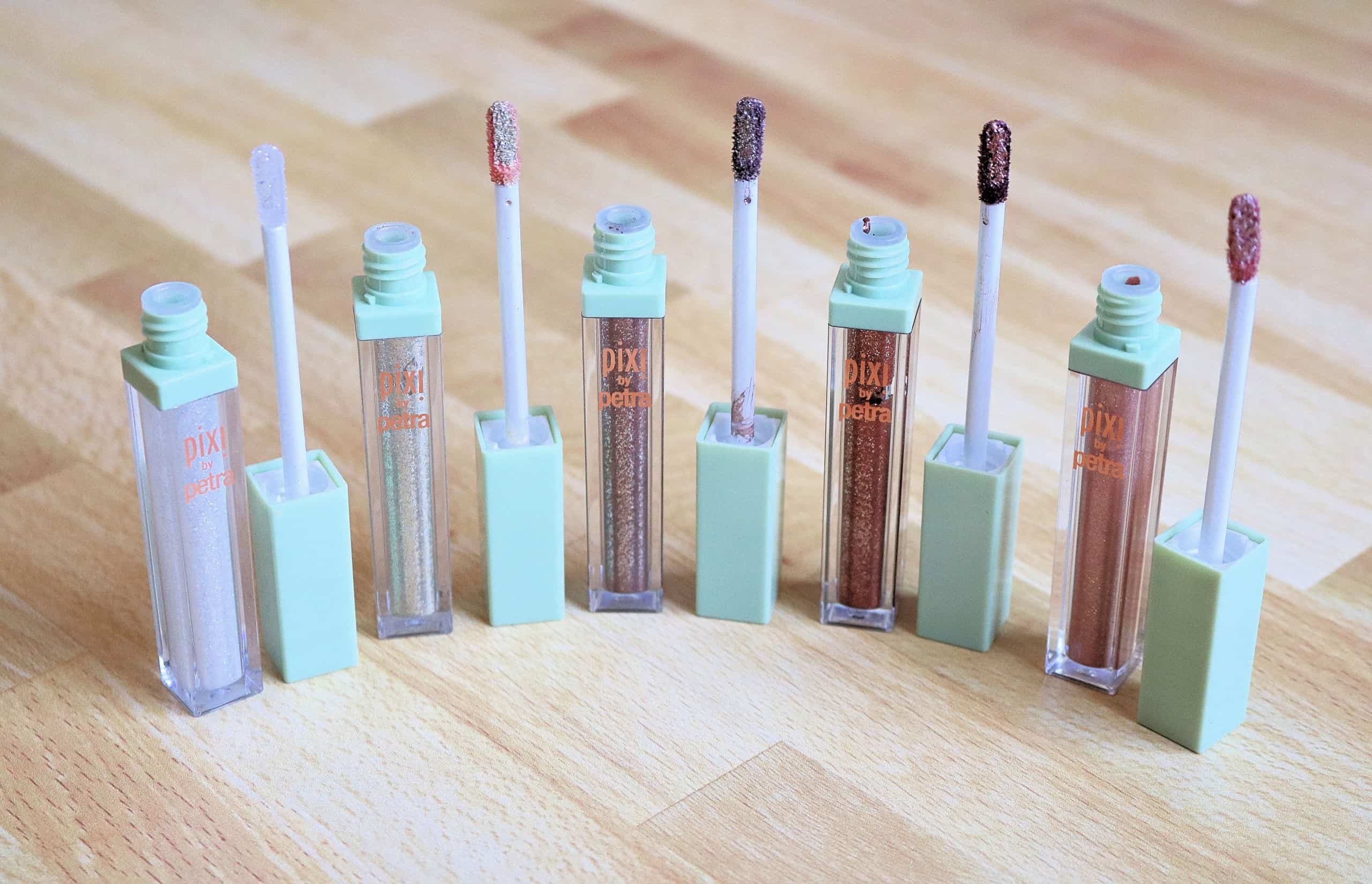 The Pixi Liquid Fairy Lights Glitter Eyeshadows are so beautiful and an affordable alternative to the Stila Glitter and Glow liquid eyeshadows. Check out my full review and swatches of all 5 glitter liquid eyeshadow shades. #pixibeauty #drugstoremakeup #makeupreview