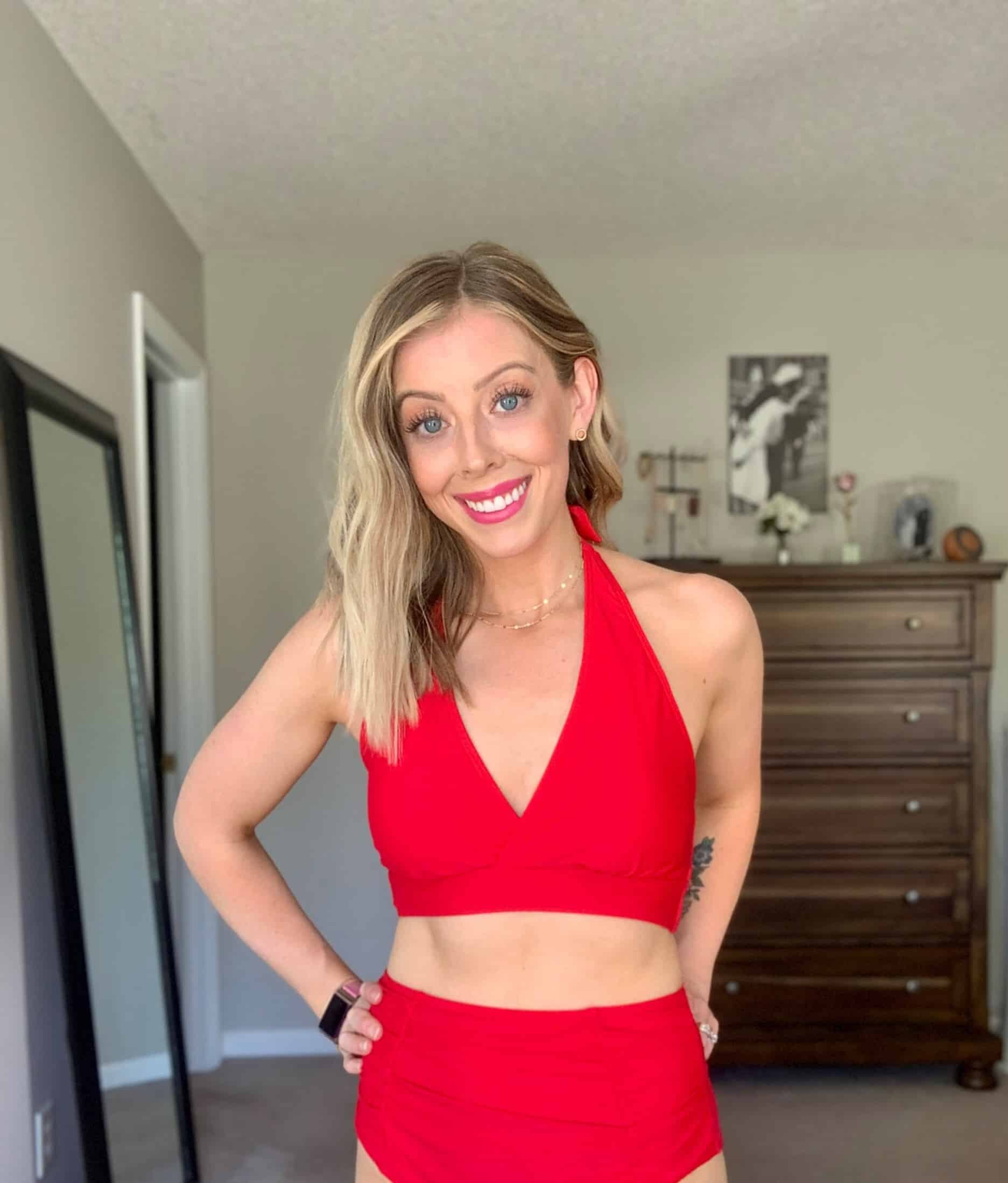 Looking for new swimsuits for summer vacation or spring break? Check out my affordable amazon swim haul with the best Amazon swimsuits and cover ups under $35! This roundup includes cute one piece swimsuits, two piece swimsuits, bikinis, and cover-ups for the pool or beach! #swimsuit #amazonfashion #bathingsuit #bikini #swimwear #tryonhaul #founditonamazon