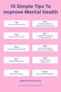 10 Simple Yet Powerful Habits to Improve Mental Health - Kindly Unspoken