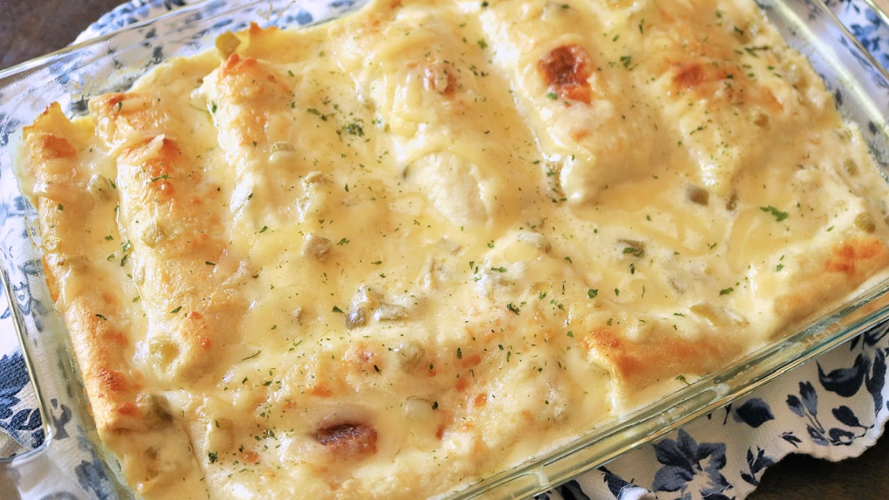 Easy White Chicken Enchilada Casserole Kindly Unspoken