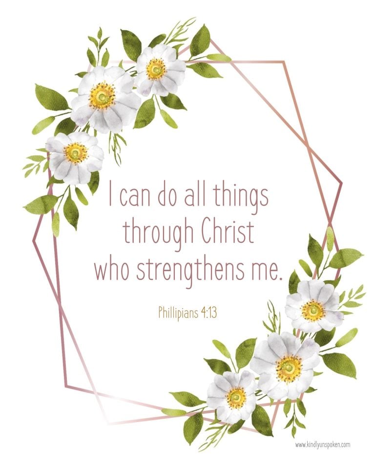 12 Encouraging Free Printable Bible Verses - Kindly Unspoken