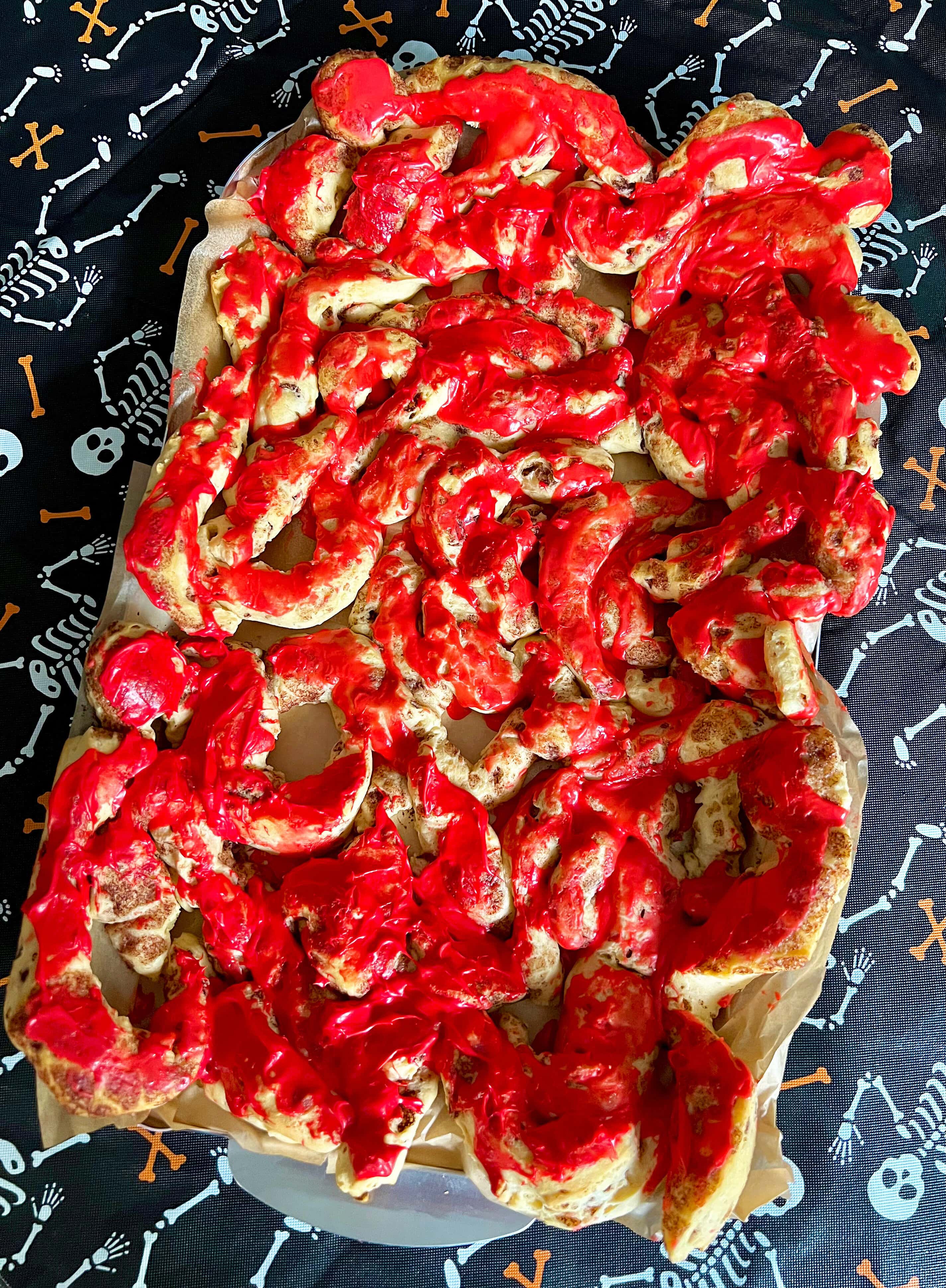 Easy Halloween Cinnamon Rolls (Zombie Guts) Kindly Unspoken