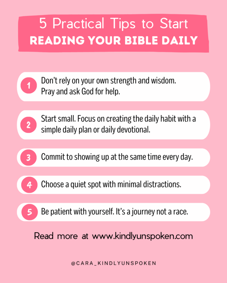 How to Start Reading the Bible Daily - 5 Practical Tips - Kindly Unspoken