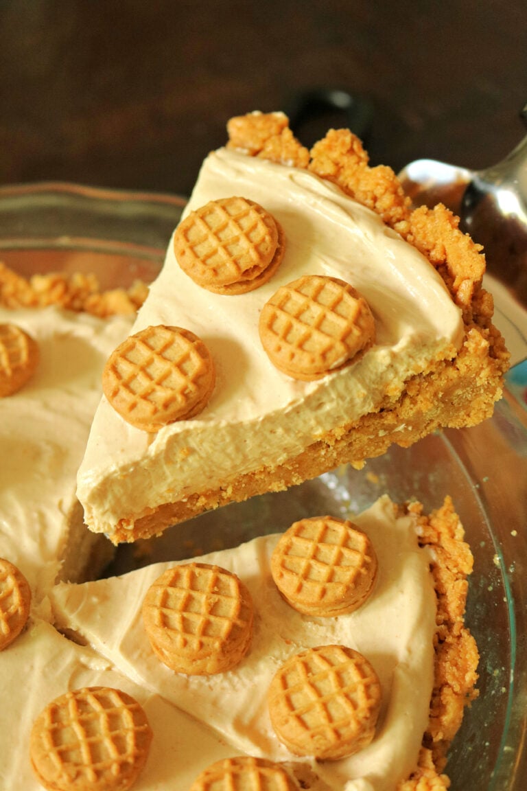 Easy Peanut Butter Pie with Nutter Butter Crust (No Bake)