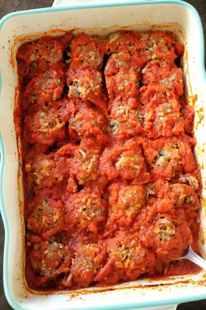 Try my Mamaw's Easy Porcupine Meatballs Recipe for a delicious and simple dinner the whole family will love. It's made with ground beef, rice, simple seasonings, and a flavorful tomato sauce that pairs perfectly with mashed potatoes.